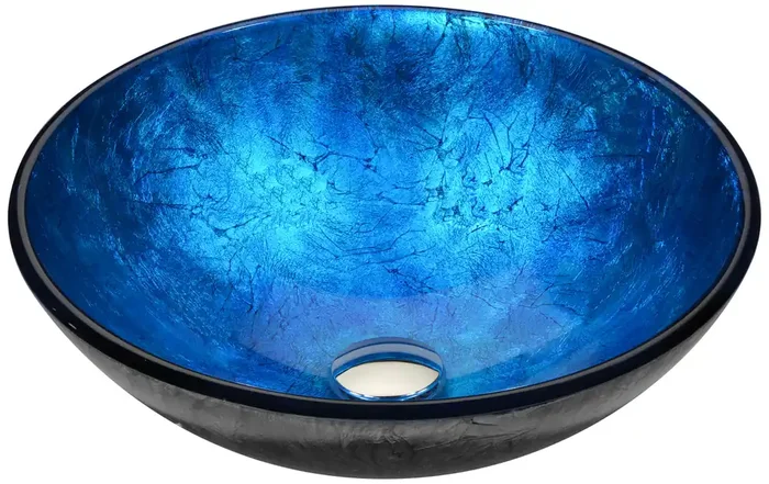 ANZZI Arc Series Vessel Sink In Frosted Blue – LS-AZ196