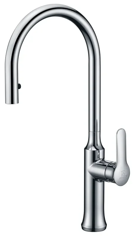 ANZZI Cresent Single Handle Pull-down Sprayer Kitchen Faucet In Polished Chrome – KF-AZ1068CH