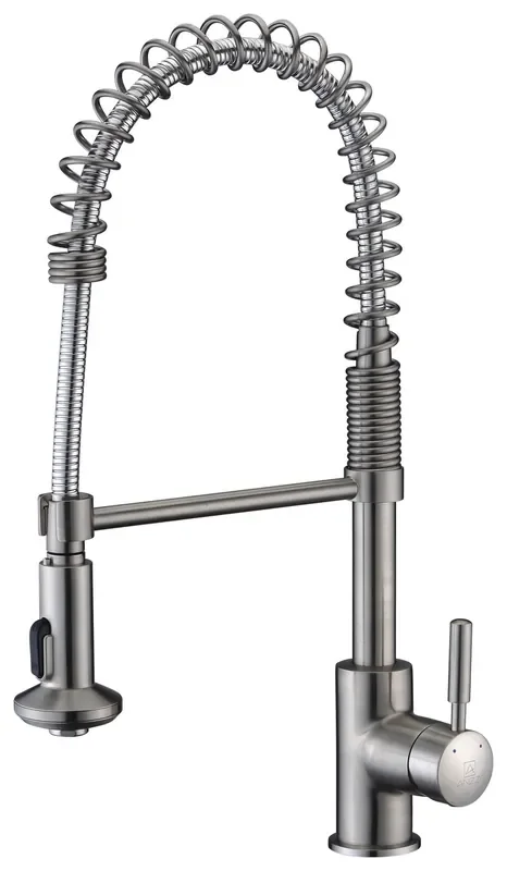 ANZZI Eclipse Single Handle Pull-down Sprayer Kitchen Faucet In Brushed Nickel – KF-AZ1673BN