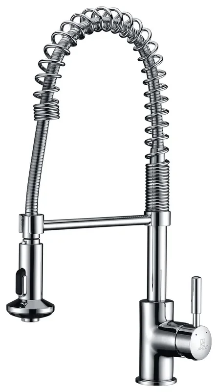 ANZZI Eclipse Single Handle Pull-down Sprayer Kitchen Faucet In Polished Chrome – KF-AZ1673CH