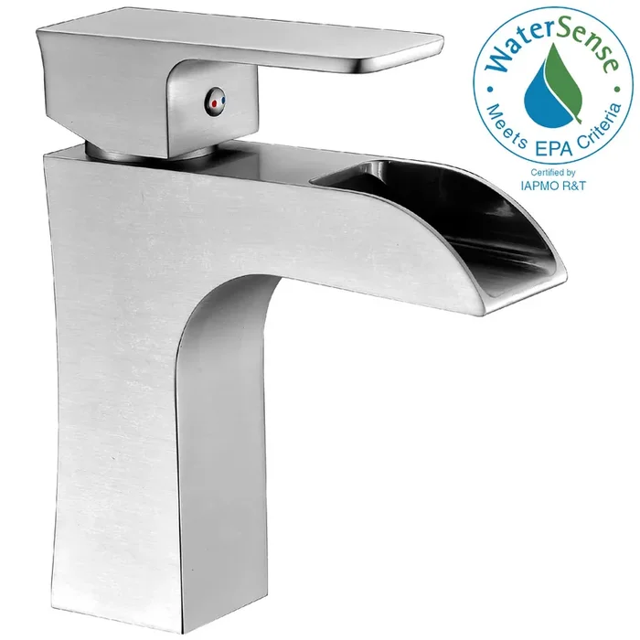 ANZZI Forza Series Single Hole Single-handle Low-arc Bathroom Faucet In Brushed Nickel – L-AZ019BN