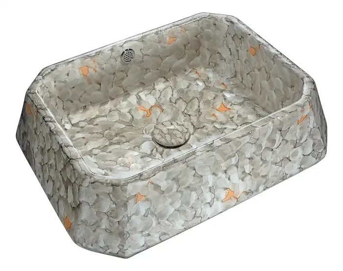 ANZZI Sona Series Ceramic Vessel Sink In Marbled Adobe – LS-AZ276