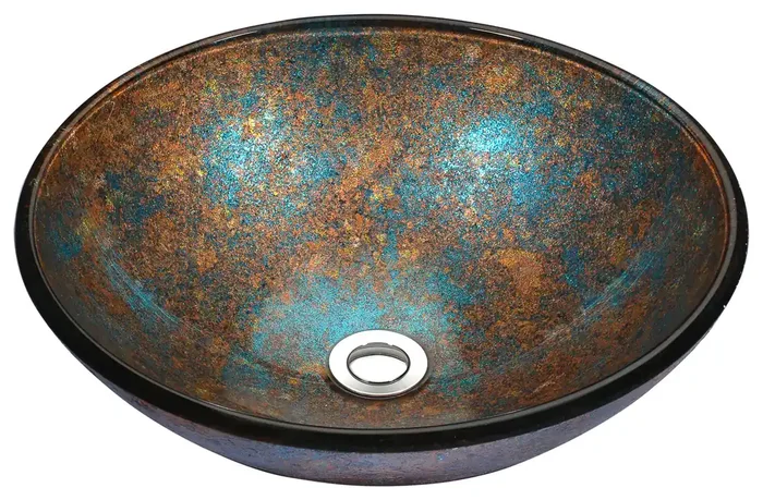 ANZZI Stellar Series Deco-glass Vessel Sink In Emerald Burst – LS-AZ172