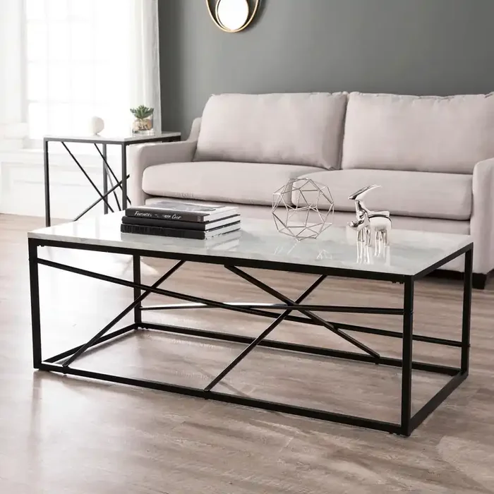 Arendale Faux Marble Cocktail Table