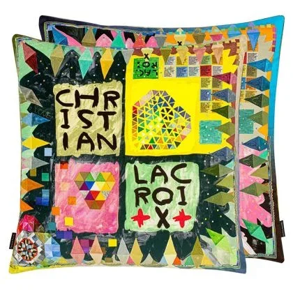 Arlecchino Wood Decorative Pillows by Christian Lacroix