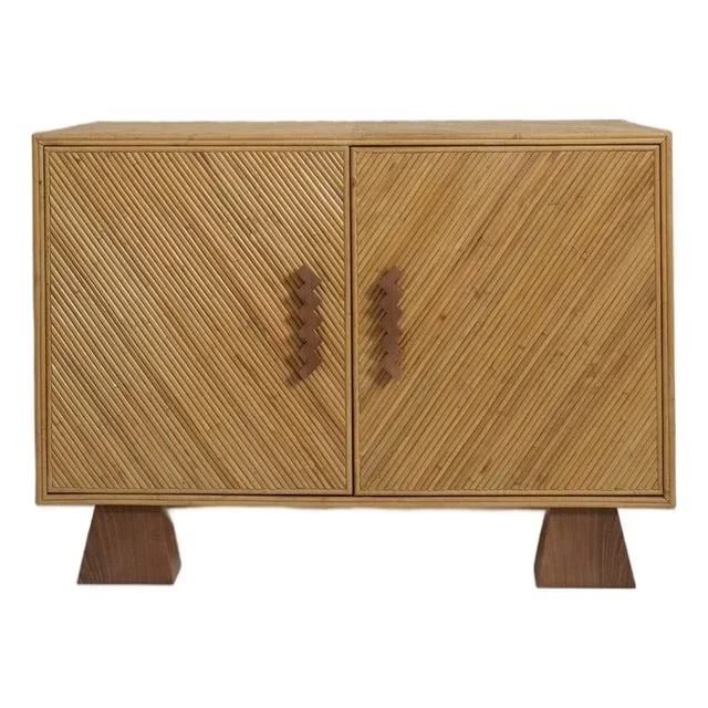 Arrabida Rattan and Walnut Sideboard by Barracuda Interiors