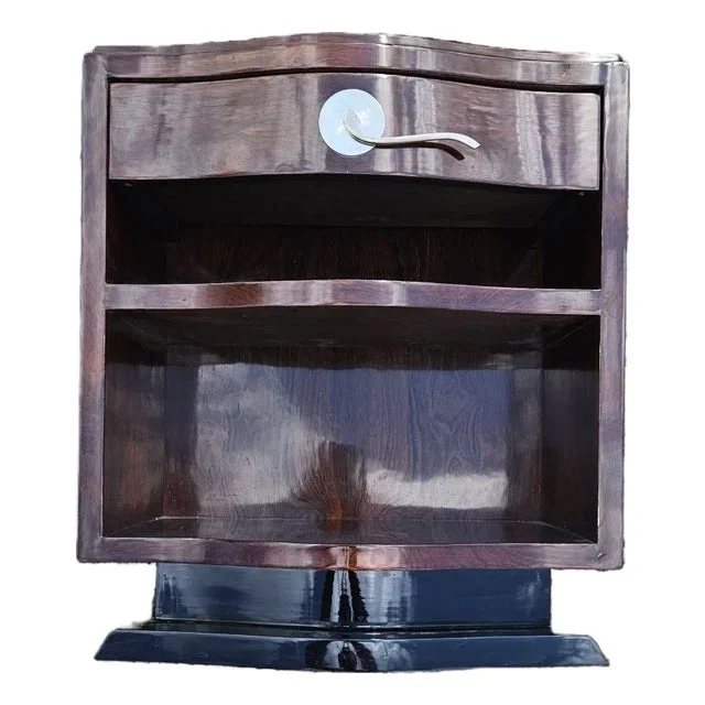 Art Deco Bedside Table in Varnished Rosewood, 1930s