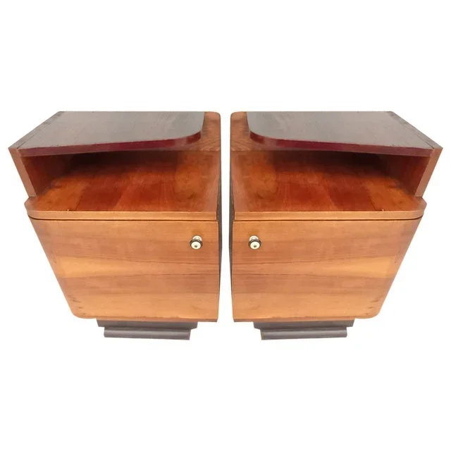 Art Deco Bedside Tables by Jindrich Halabala, 1940s, Set of 2