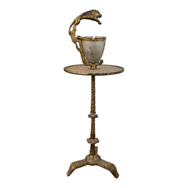 Art Deco Cast Iron Ashtray Smoking Stand