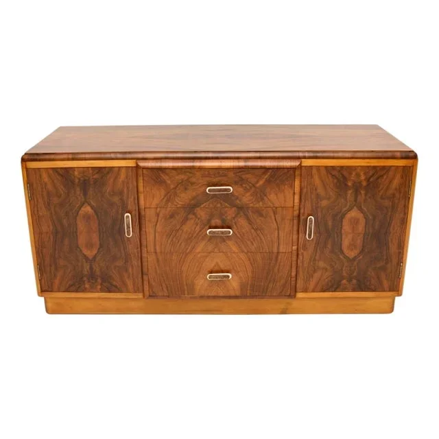Art Deco Figured Walnut Sideboard, 1930