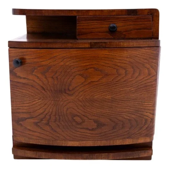 Art Deco Polish Bedside Table, 1950s