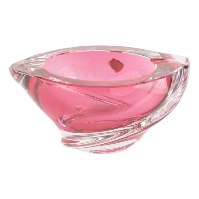 Art Deco Sommerso Cut Crystal Ashtray from Val St Lambert