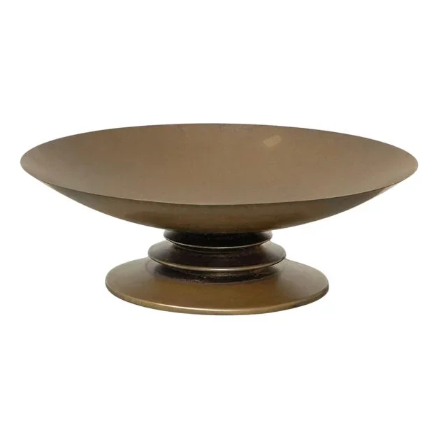 Art Deco Tazza in Patinated Copper, 1930s