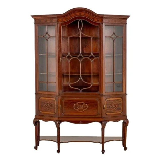 Art Nouveau Display Cabinet in Mahogany, 1890s