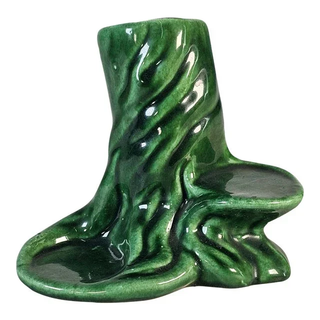 Art Pottery Tree Trunk Vase 5″