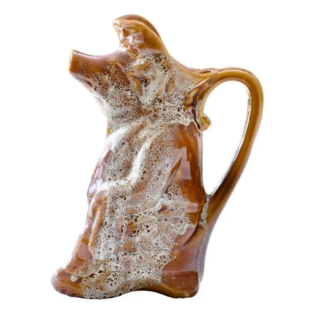 Artisanal Zoomorphic Carafe in Foam Enamelled Stoneware, 1950s