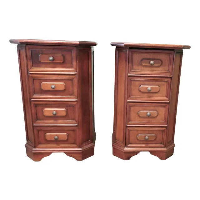 Arts and Crafts Style Nightstands, 1960, Set of 2