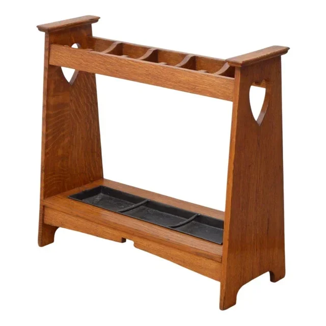 Arts and Crafts Umbrella Stand in Oak, 1890s