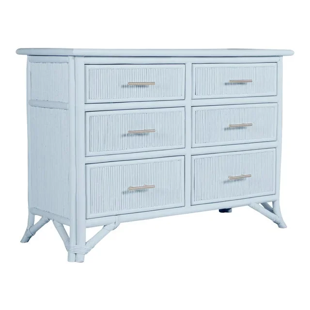 Aruba Six-Drawer Dresser – Blue