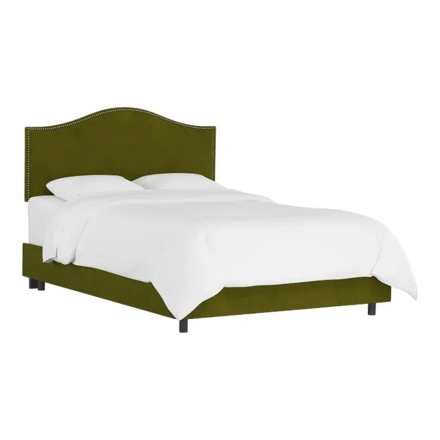 Ashland Bed in Apple Green Classic Velvet, Twin