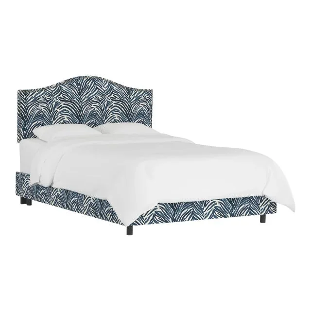 Ashland Bed in Blue Washed Zebra, Twin