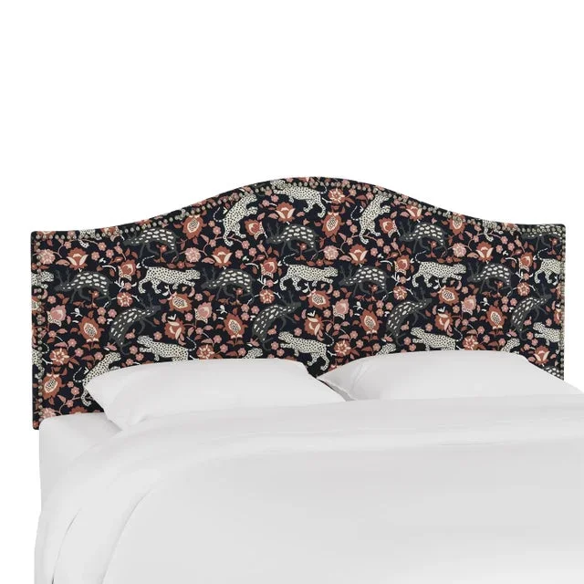 Ashland Headboard in Coral Navy Leopard, King