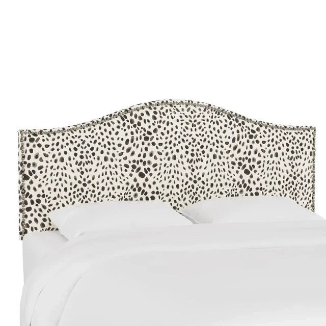 Ashland Headboard in Cream Grey Washed Cheetah, California King