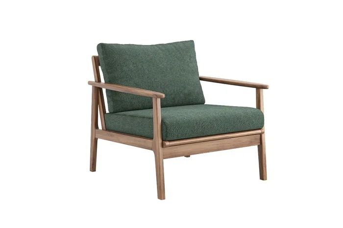 Ashton Outdoor Accent Chair in Moss Green, Set of 2