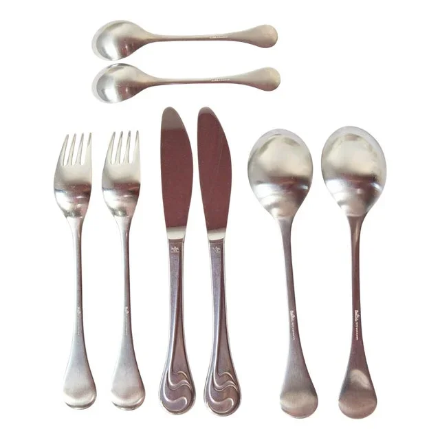 Asimmetria Cutlery by Bjorn Wiinblad for Rosenthal, 1970s, Set of 8