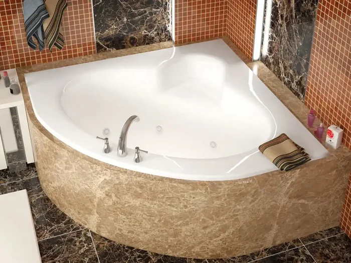 Atlantis Whirlpools Alexandria 60 x 60 Corner Whirlpool Jetted Bathtub – 6060AWR