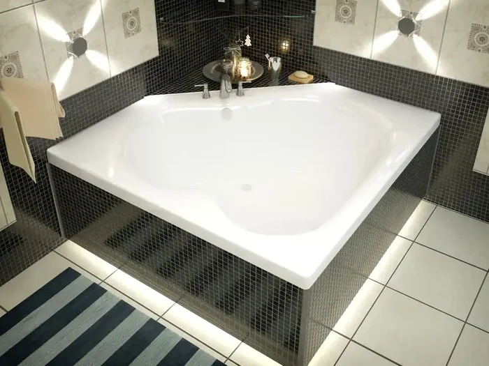 Atlantis Whirlpools Cascade 60 x 60 Corner Soaking Bathtub – 6060C