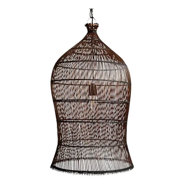 Auburn Wicker Fish Basket Pendant Light Small