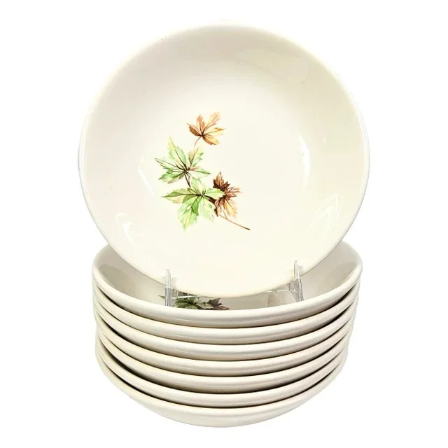 Autumn Leaf Dessert Bowls- Set of Eight