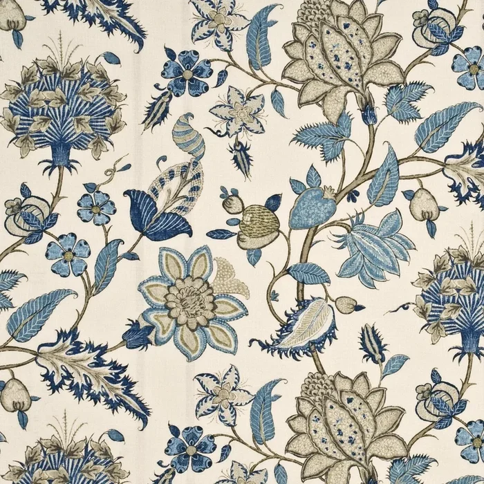 Baker’S Indienne – Indigo/Taupe – 2 Yards
