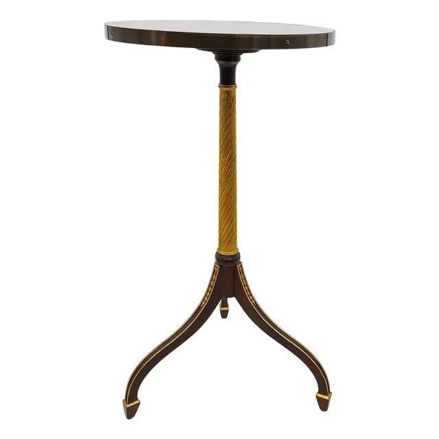 Baker Furniture Stately Homes Gilt & Mahogany Round Side Table