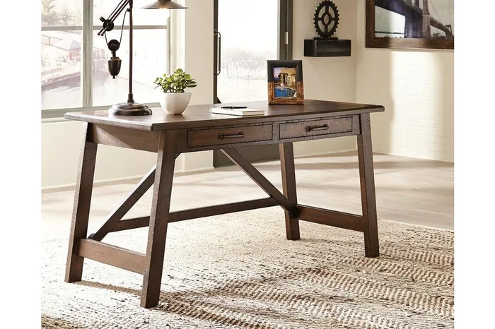 Baldridge Rustic Brown Home Office Desk