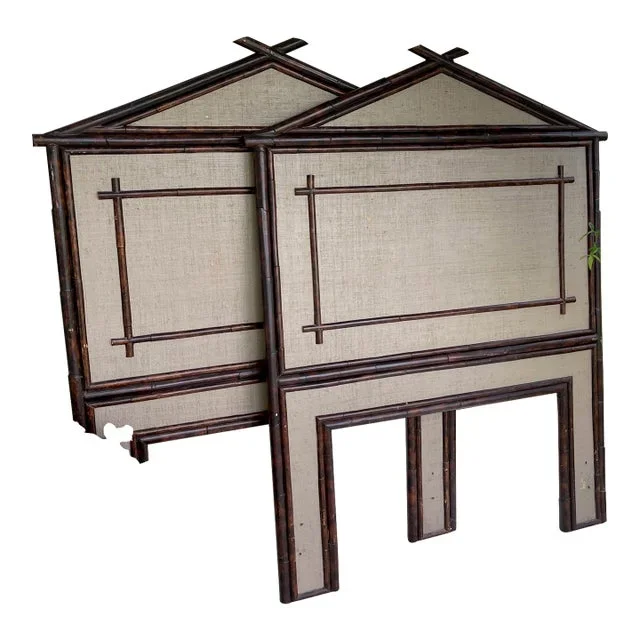 Bamboo & Seagrass Twin Headboard – a Pair