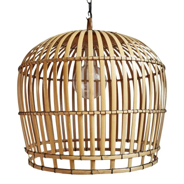 Bamboo Strip Cage Pendant Light