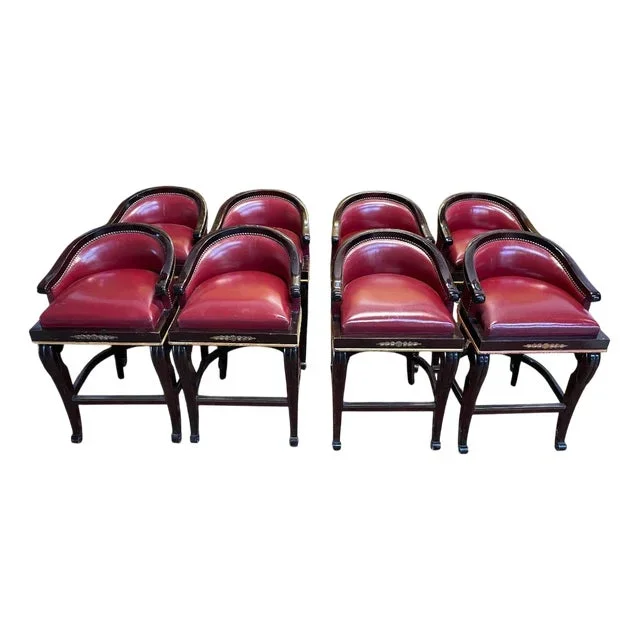 Bar Stools by Pierre Counot Blandin, Set of 8