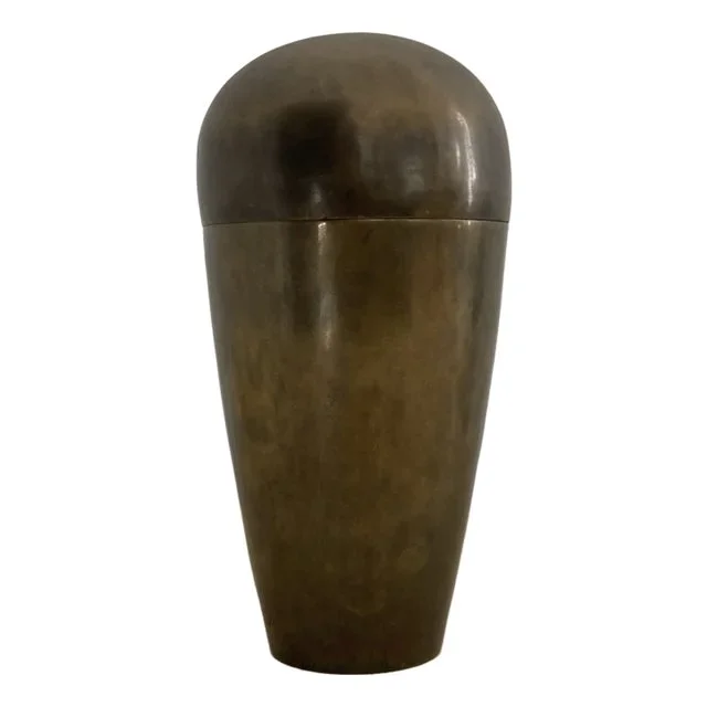 Bauhaus Lidded Brass Jar, 1930s