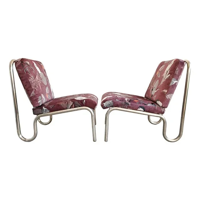 Bauhaus Tubular Lounge Chair in Steel, 1950s