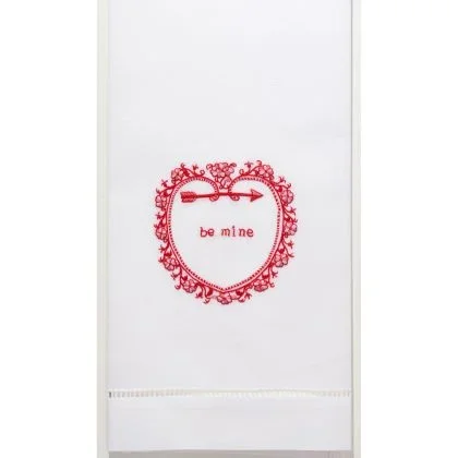 Be Mine Hand Towels by Henry Handwork