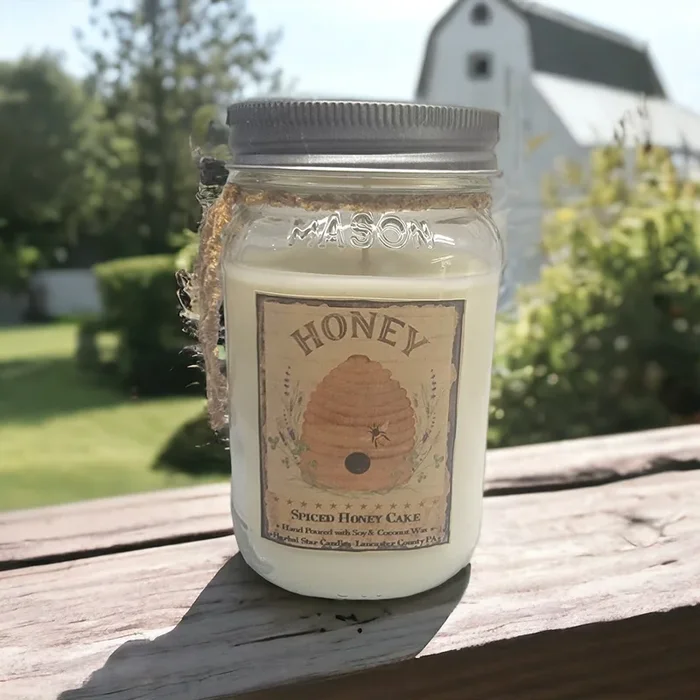 Beehive Spiced Honey Cake Mason Jar Candle 16 Ounce