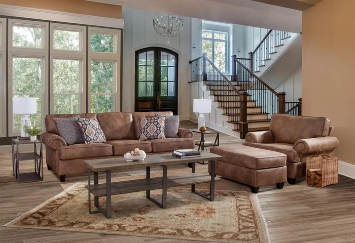 Behold Camel Sofa & Loveseat