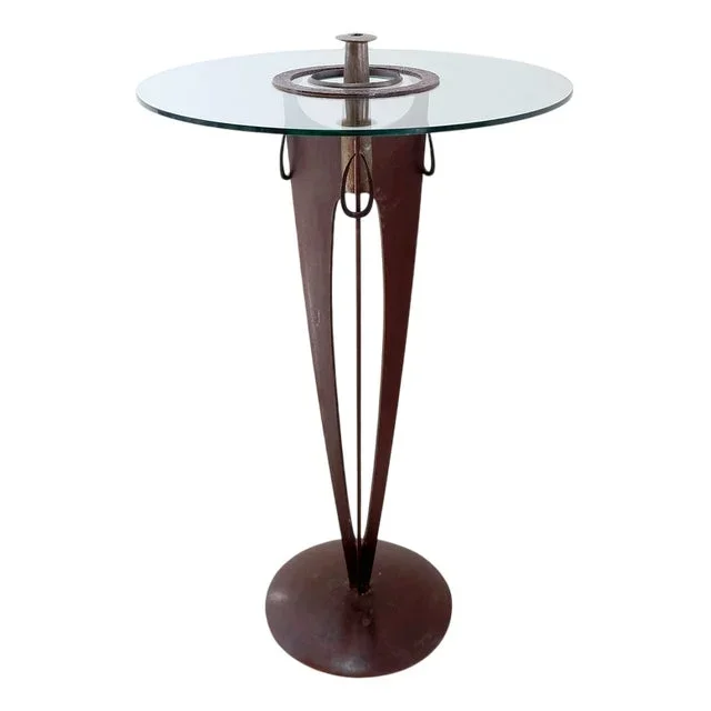 Belgian Sculptural Console Table in Bronze and Glass by Vincent Wegnez