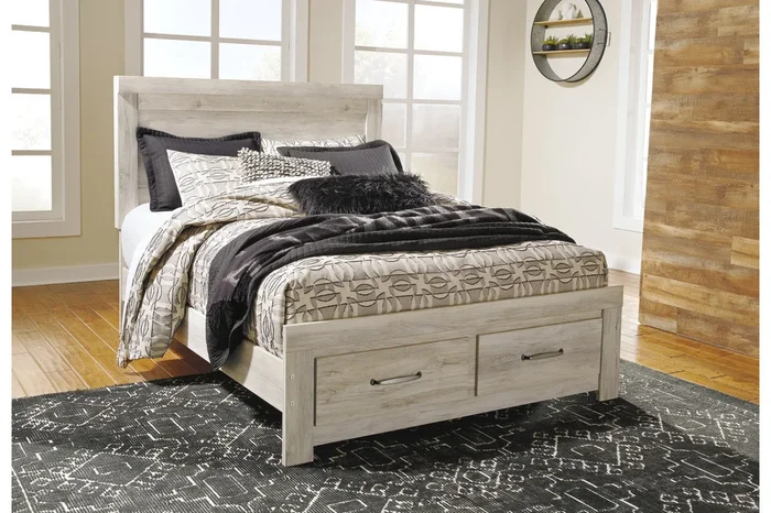 Bellaby Whitewash Queen Storage Platform Bed
