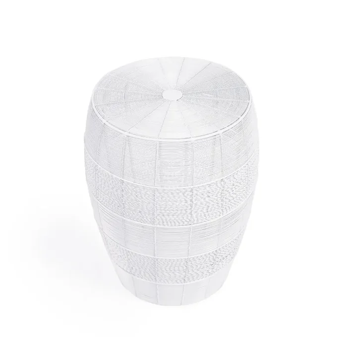 Bellarose White Metal End Table