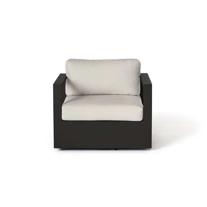 Belvedere Swivel Lounge Chair in Charcoal