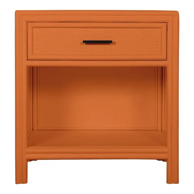 Bermuda One-Drawer Nightstand – Orange