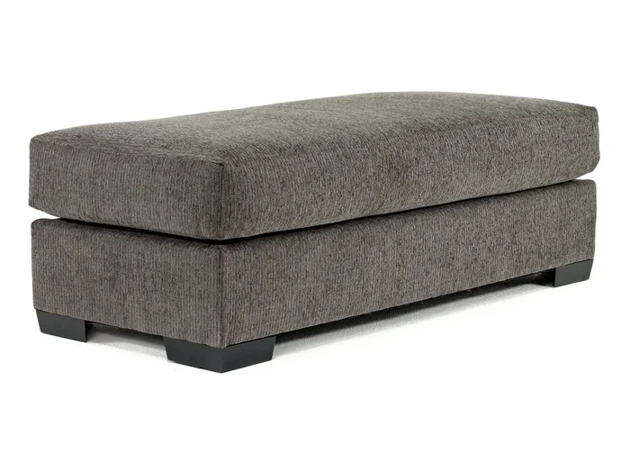 Bermuda Ottoman in Victory Sterling